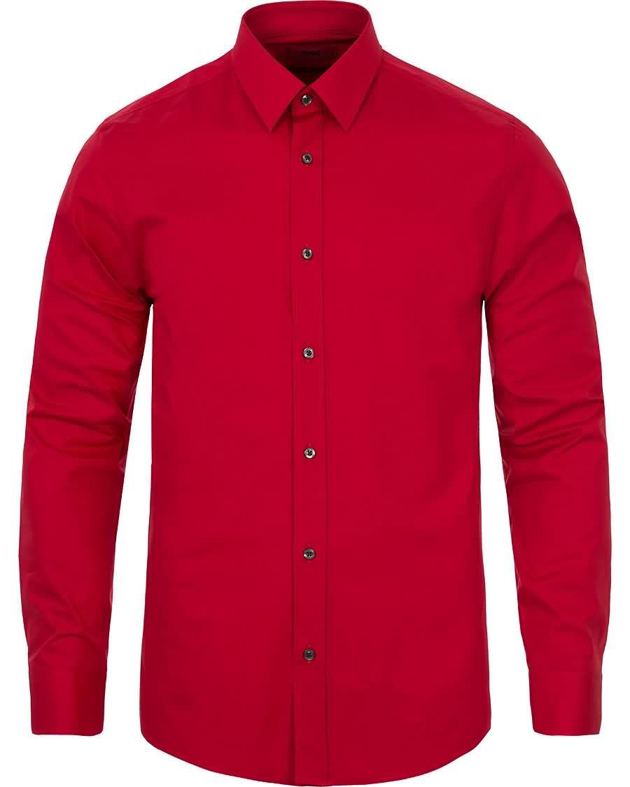 hugo elisha slim fit shirt bright red På Salgsprisen brsn7